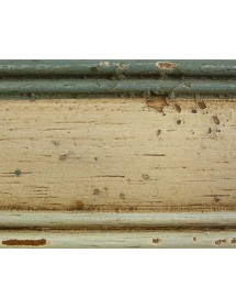 MOBILI 2G -  Comodino arte povera 1 cassetto 1 porta legno shabby avorio 50x38x65 (1430) vista frontale