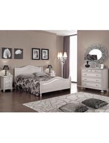 MOBILI 2G -  Cassettiera arte povera 5 cassetti legno shabby tortora grigio 116x51x101 (1475) VISTA FRONTALE