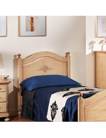 LETTO SAGOMATO SINGOLO AVORIO ANTICO/ROSA IN LEGNO 99x212x112 (1437)