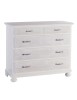 MOBILI 2G - COMO 5 CASSETTI IN LEGNO BIANCO SPAZZOLATO L.118 P.52 H.99 (2214) VISTA FRONTALE