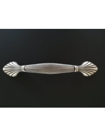 MOBILI 2G - COMO 5 CASSETTI IN LEGNO BIANCO SPAZZOLATO L.118 P.52 H.99 (2214) VISTA FRONTALE MANIGLIA