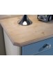 MOBILI 2G -  Comodino arte povera 3 cassetti legno shabby azzurro miele 50x38x65 (2211) VISTA FRONTALE