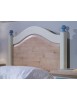MOBILI 2G - LETTO SINGOLO ARTE POVERA LEGNO SHABBY AZZURRO E MIELE 98x212x111 (2229) vista frontale