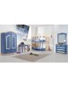 MOBILI 2G - LETTO A CASTELLO LEGNO ABETE SHABBY AZZURRO E MIELE 93x205x186 (2232) vista frontale