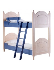MOBILI 2G - LETTO A CASTELLO LEGNO ABETE SHABBY AZZURRO E MIELE 93x205x186 (2232) vista frontale