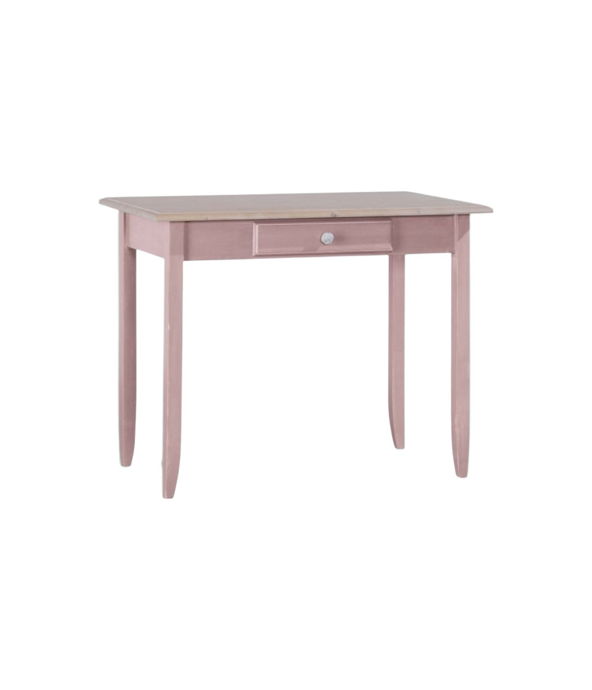 MOBILI 2G - SCRIVANIA 1 CASSETTO LEGNO LACCATO ROSA 99X61X80 (2220)