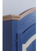 MOBILI 2G - Armadio 2 porte in legno blu e miele shabby 125x60x200 (2202)