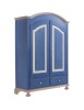 MOBILI 2G - Armadio 2 porte in legno blu e miele shabby 125x60x200 (2202)