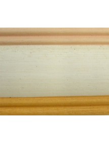 MOBILI 2G - ARMADIO ARTE POVERA 2 ANTE LEGNO SHABBY BIANCO E OCRA 125X61X200 (1312) vista frontale