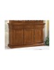MOBILI 2G - CRISTALLIERA 3 PORTE IN LEGNO NOCE ARTE POVERA 190x50x228 (604+605) VISTA FRONTALE