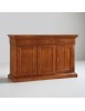 MOBILI 2G - CREDENZA 3 PORTE IN LEGNO NOCE ARTE POVERA 190x50x111 (604) vista frontale