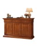 MOBILI 2G - CREDENZA 3 PORTE IN LEGNO NOCE ARTE POVERA 190x50x111 (604) vista frontale