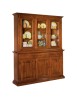 MOBILI 2G - CRISTALLIERA 3 PORTE IN LEGNO NOCE ARTE POVERA 172x51x226 (616+617) vista frontale