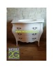 MOBILI 2G - Mobile bagno 3 cassetti bombato bianco shabby 108x55x82 vista frontale