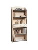 MOBILI 2G - LIBRERIA 5 RIPIANI SHABBY LEGNO BIANCO FILO AZZURRO 70X24X171 (1325) vista frontale