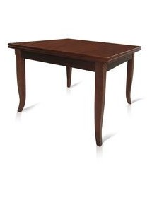 MOBILI 2G - Set tavolo 100X100 legno allungabile quadrato con 4 sedie legno seduta legno vista frontale