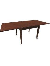 MOBILI 2G - Set tavolo 100X100 legno allungabile quadrato con 4 sedie legno seduta legno vista frontale