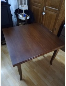 MOBILI 2G - Set tavolo quadrato 80x80 90x90 100x100 allungabile con 4/6 sedie legno seduta paglia vista frontale