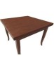 MOBILI 2G - Set tavolo quadrato 80x80 90x90 100x100 allungabile con 4/6 sedie legno seduta legno vista frontale