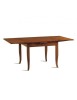 MOBILI 2G - Set tavolo rettangolare 100x70 120x80 140x80 160x85 allungabile con 4/6 sedie legno seduta legno vista frontale