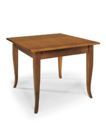 MOBILI 2G - Set tavolo quadrato fisso bar cucina 70x70 con 2 sedie legno seduta paglia vista frontale