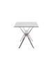 MOBILI 2G - TAVOLO RETTANGOLARE POLIPROPILENE TRASPARENTE E VETRO TRASPARENTE 140X80x76 (747) vista frontale