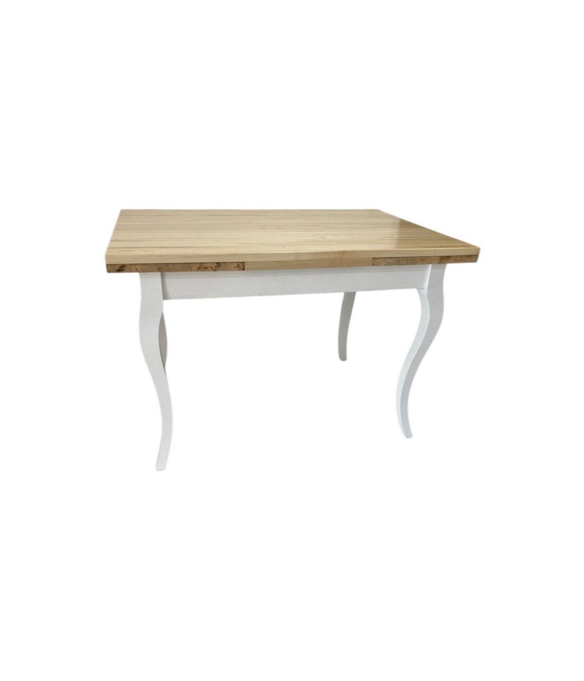 MOBILI 2G - Tavolo allungabile legno massiccio bicolore 100x70 120x80 140x80 160x85 vista frontale