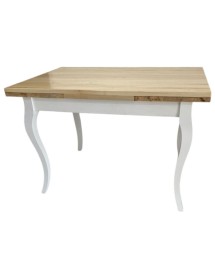 MOBILI 2G - Tavolo allungabile legno massiccio bicolore 100x70 120x80 140x80 160x85 vista frontale