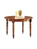 MOBILI 2G - Tavolo rotondo classico allungabile tornito legno bassano 100x100x80 vista frontale