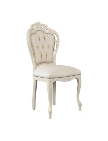 MOBILI 2G - Set tavolo rotondo bianco 80x78 con 2 sedie capitonnè ecopelle vista frontale