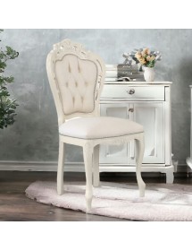 MOBILI 2G - Set tavolo rotondo bianco 80x78 con 2 sedie capitonnè ecopelle vista frontale