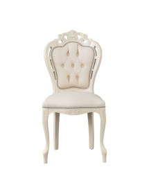 MOBILI 2G - Set tavolo rotondo bianco 80x78 con 2 sedie capitonnè ecopelle vista frontale