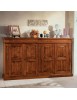 MOBILI 2G - MADIA CREDENZA IN LEGNO 4 PORTE 4 CASSETTI SMONTABILE L.240 P.52 H.135