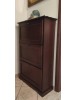 MOBILI 2G -  Scarpiera 3 ante ribalta arte povera legno tinta noce 79X30X130 (280) vista frontale