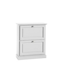 MOBILI 2G - SCARPIERA LACCATO BIANCO FUMO 2 RIBALTE DOPPIE(CONTIENE 12 PAIA DI SCARPE)MISURE L.80 P.30 H.93