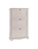MOBILI 2G -  Scarpiera 3 ante ribalta arte povera legno bianco 79X30X130 (1280) vista frontale