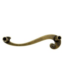 Cassettiera shabby 3 cassetti legno laccato rosso lampone filo oro ...