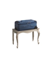 MOBILI 2G - PORTA VALIGIE CLASSICO SAGOMATO IN LEGNO LACCATO BIANCO L.78 P.47 H.51