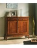 MOBILI 2G - Madia credenza arte povera 2 porte 2 cassetti tinta legno 105x42x102 (1268) vista frontale
