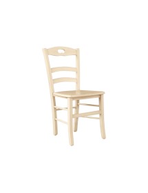 MOBILI 2G - Set 2 sedie shabby legno laccato avorio anticato seduta legno 43x46x89 vista frontale