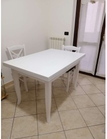 Tavolo rettangolare allungabile legno bianco 120X80 (1004)