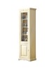 MOBILI 2G - Vetrina colonna arte povera 2 ante Legno bianco anticato 68X47X220 VISTA FRONTALE