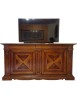 MOBILI 2G - Credenza Madia in Legno Massello 2 Ante e 2 Cassetti Noce Bassano Intarsio 213x55x108H (505F)