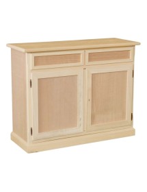 MOBILI 2G -  MADIA CREDENZA IN LEGNO GREZZA 2 ANTE 2 CASSETTI L.105 P.42 H.86