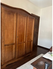 Armadio 3 ante in legno massello arte povera tinta noce 158x56x197 ...