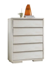 MOBILI 2G - Cassettiera Contemporanea 5 cassetti in legno massello L.80 x P.54 H.116