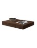 MOBILI 2G - Tavolino rettangolare contemporaneo 1 cassetto Legno marrone frassino 120X70X25 (3156) vista frontale