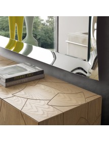 MOBILI 2G - Madia 3 Ante contemporanea Legno massello gambe acciaio 180X45X73 (301) VISTA FRONTALE