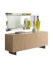 MOBILI 2G - Madia 3 Ante contemporanea Legno massello gambe acciaio 180X45X73 (301) VISTA FRONTALE