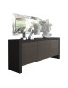 MOBILI 2G - Madia 3 Ante contemporanea legno nero testa di moro 205X45X89 (315)